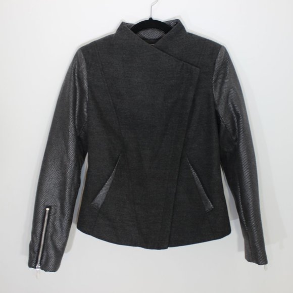 KENSIE NWOT Moto Jacket Snakeskin Print Fall Jacket Fall Coat XS - Picture 2 of 11